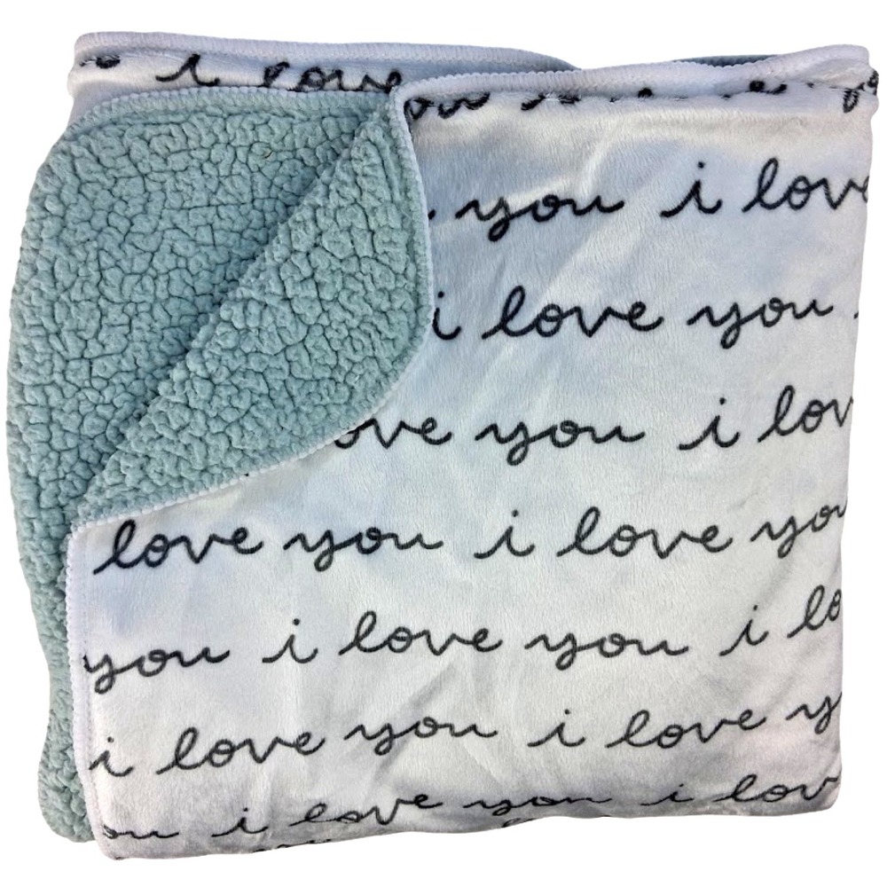Cloud Island Mint Green Sherpa I Love You White Black Baby Blanket Target Soft